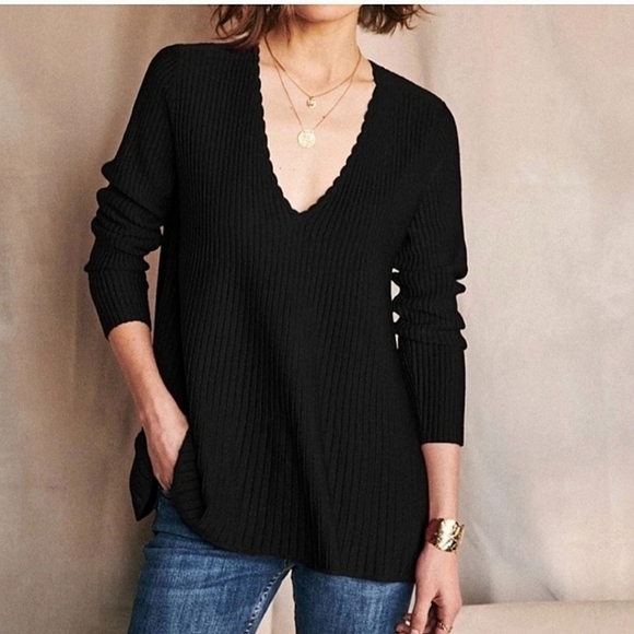 Sezane Ernestine jumper black XS NWT - Picture 1 of 7